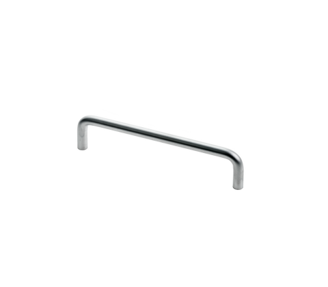 Bøjlegreb, silver, L160mm, m/rosetter, Ø10mm