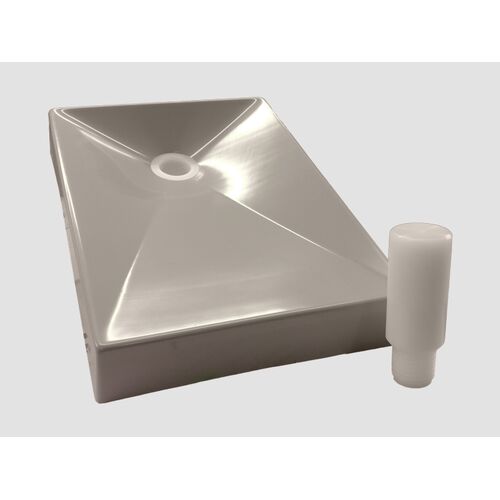 PVC tragt til kemikalieaffaldsdunk